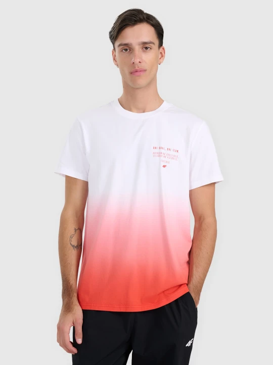 Zdjęcie produktu 4F T-shirt regular z nadrukiem męski - czerwony XXL