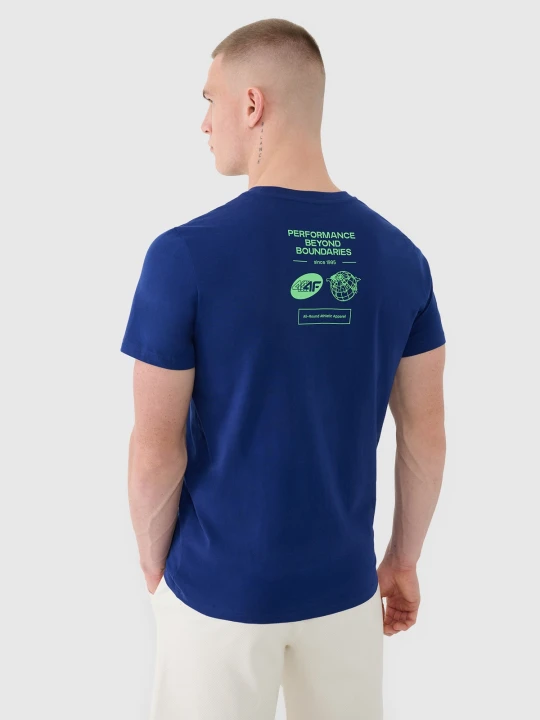 Zdjęcie produktu 4F T-shirt regular z nadrukiem męski - granatowy S