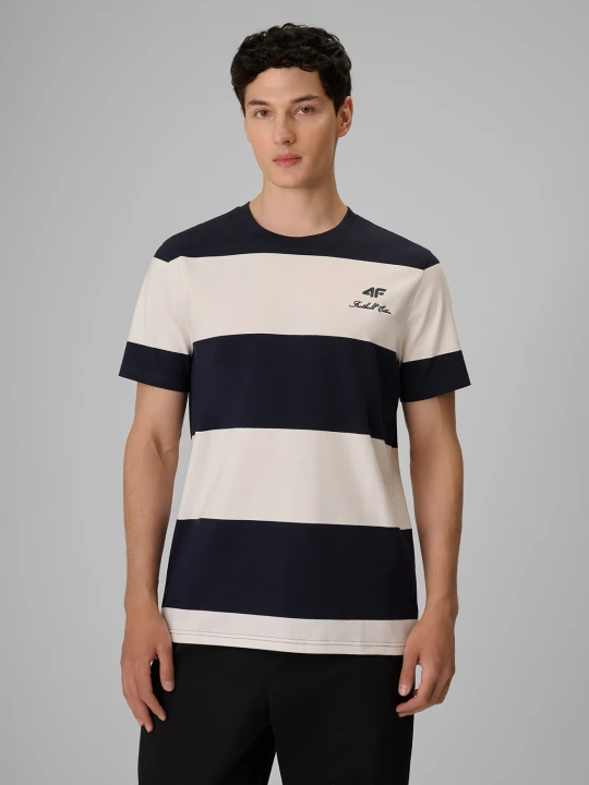 Zdjęcie produktu 4F T-shirt regular z nadrukiem męski - granatowy S