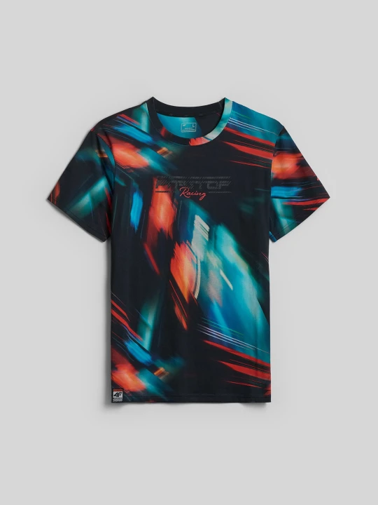 Zdjęcie produktu 4F T-shirt regular z nadrukiem męski - multikolor M