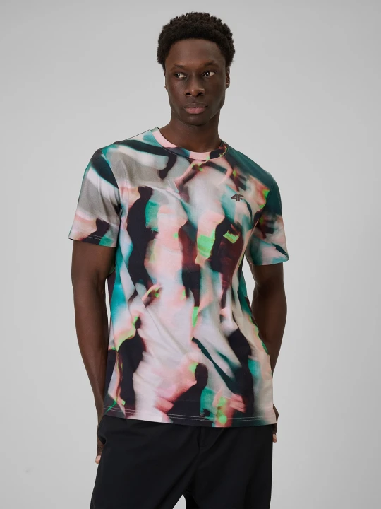 Zdjęcie produktu 4F T-shirt regular z nadrukiem męski - multikolor S