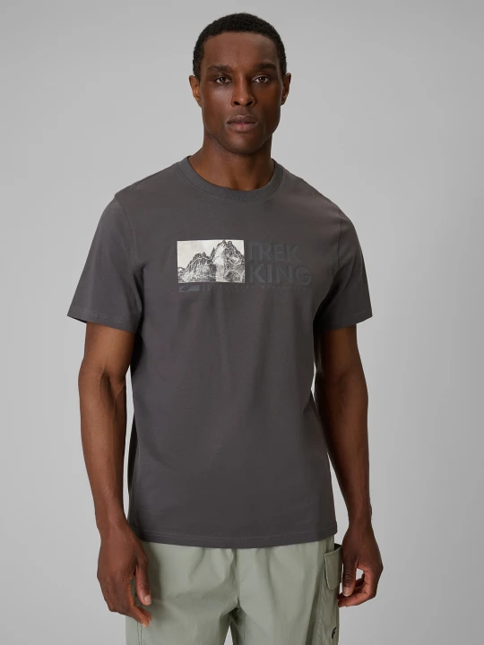 Zdjęcie produktu 4F T-shirt regular z nadrukiem męski - szary S