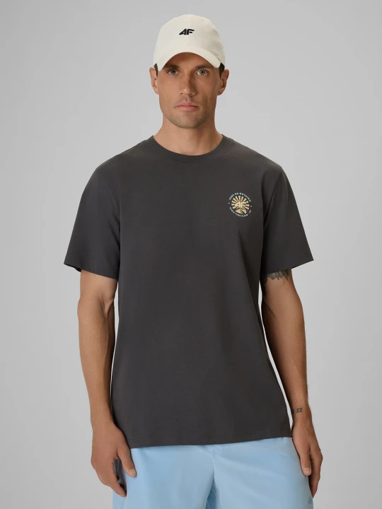 Zdjęcie produktu 4F T-shirt regular z nadrukiem męski - szary M