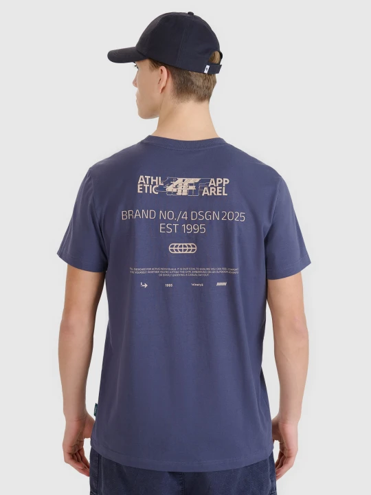Zdjęcie produktu 4F T-shirt regular z nadrukiem męski - szary S