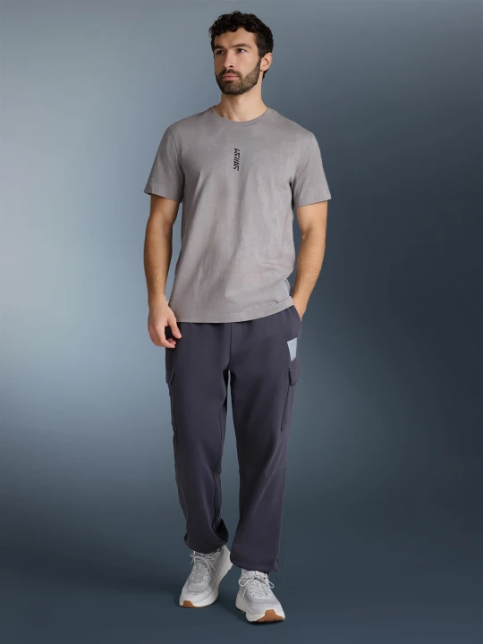 Zdjęcie produktu 4F T-shirt regular z nadrukiem męski - szary XXL