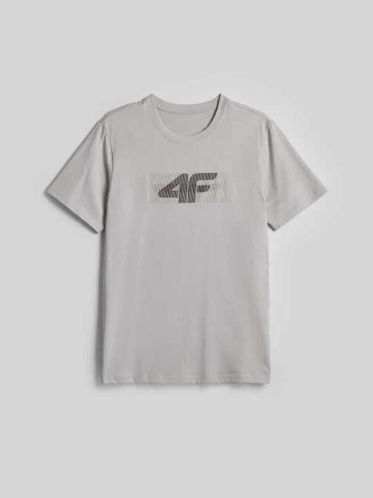 Zdjęcie produktu 4F T-shirt regular z nadrukiem męski - szary S