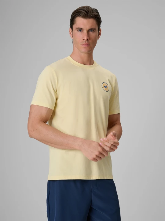 Zdjęcie produktu 4F T-shirt regular z nadrukiem męski - żółty S