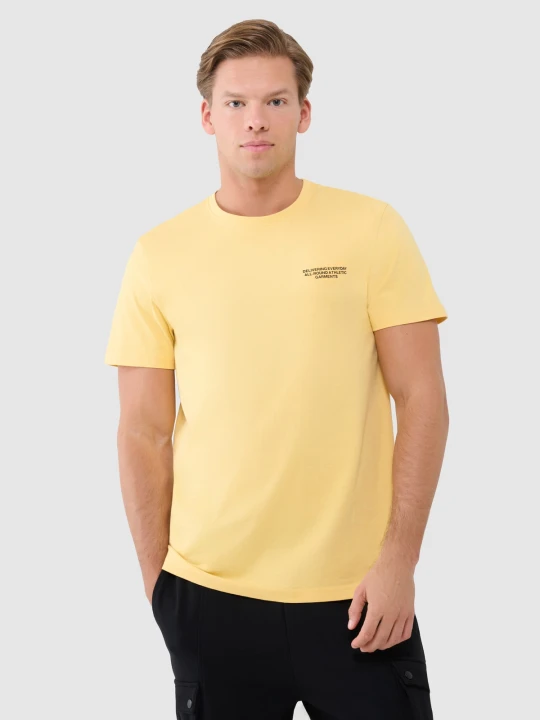 Zdjęcie produktu 4F T-shirt regular z nadrukiem męski - żółty S