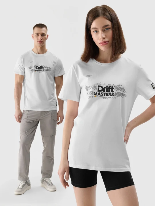 Zdjęcie produktu 4F T-shirt regular z nadrukiem uniseks 4F | Drift Masters - biały XXL