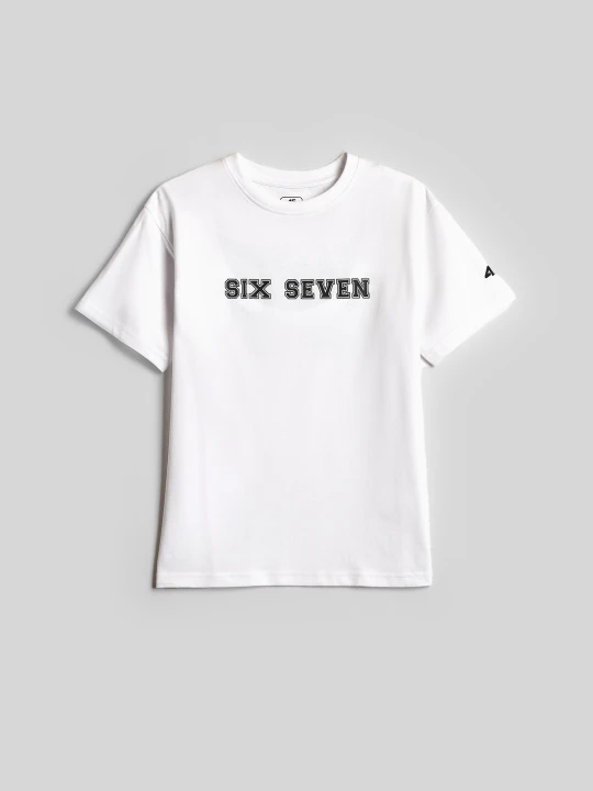 Zdjęcie produktu 4F T-shirt relaxed z nadrukiem chłopięcy - biały 128 (7-8 lat)