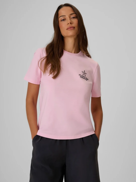 Zdjęcie produktu 4F T-shirt relaxed z nadrukiem damski - różowy XS