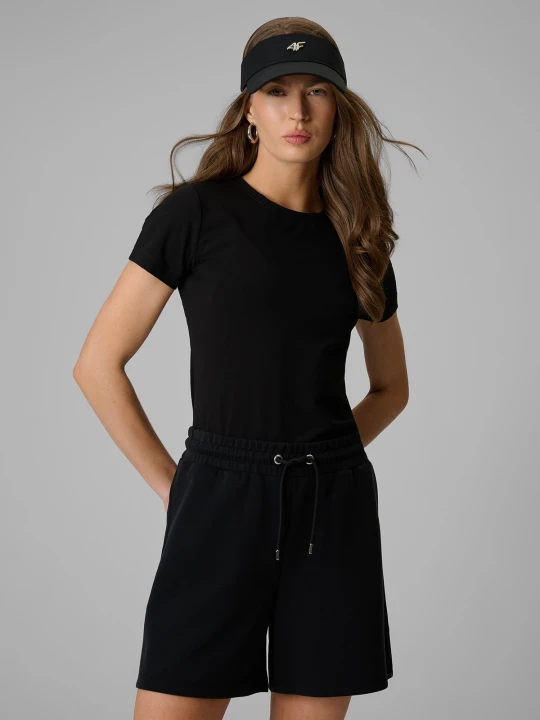 Zdjęcie produktu 4F T-shirt slim gładki damski - czarny XS