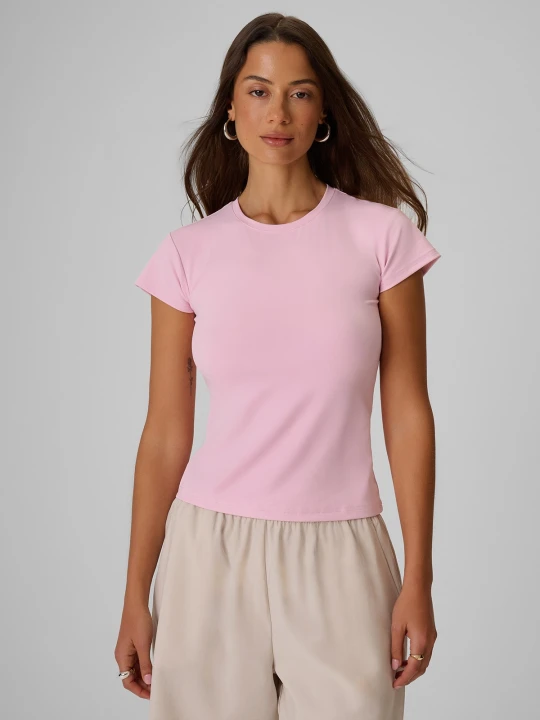 Zdjęcie produktu 4F T-shirt slim gładki damski - różowy M
