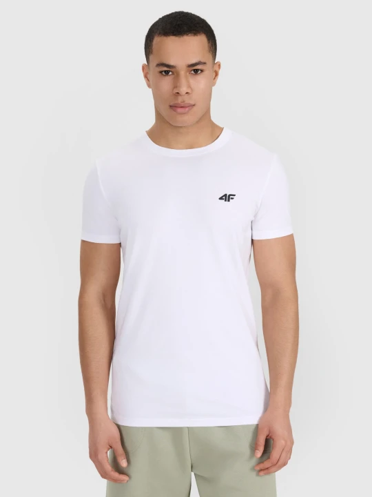 Zdjęcie produktu 4F T-shirt slim gładki męski (2-pack) - biały XL