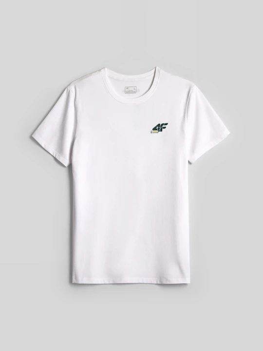Zdjęcie produktu 4F T-shirt slim gładki męski - biały L