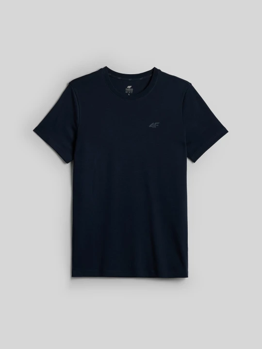 Zdjęcie produktu 4F T-shirt slim gładki męski - granatowy S
