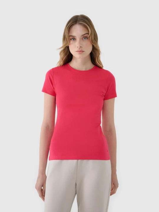 Zdjęcie produktu 4F T-shirt slim z modalem damski - różowy XS