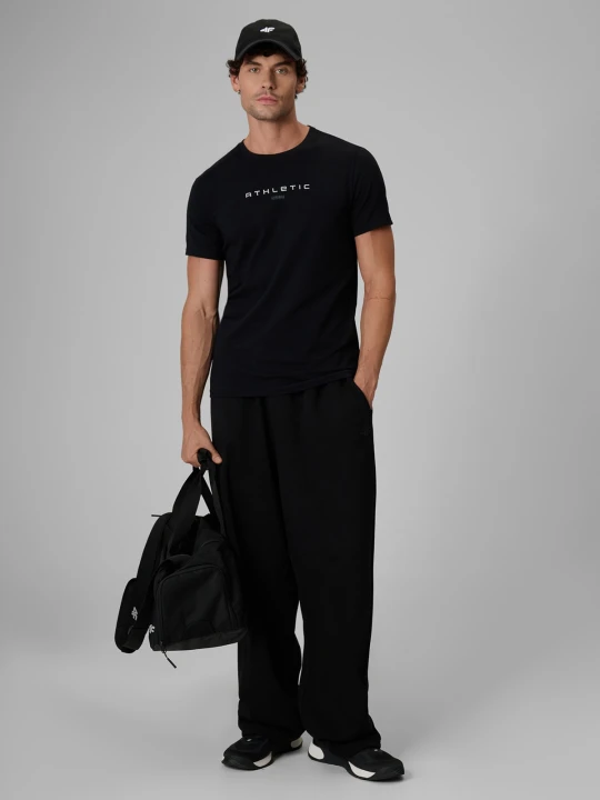 Zdjęcie produktu 4F T-shirt slim z nadrukiem męski - czarny L