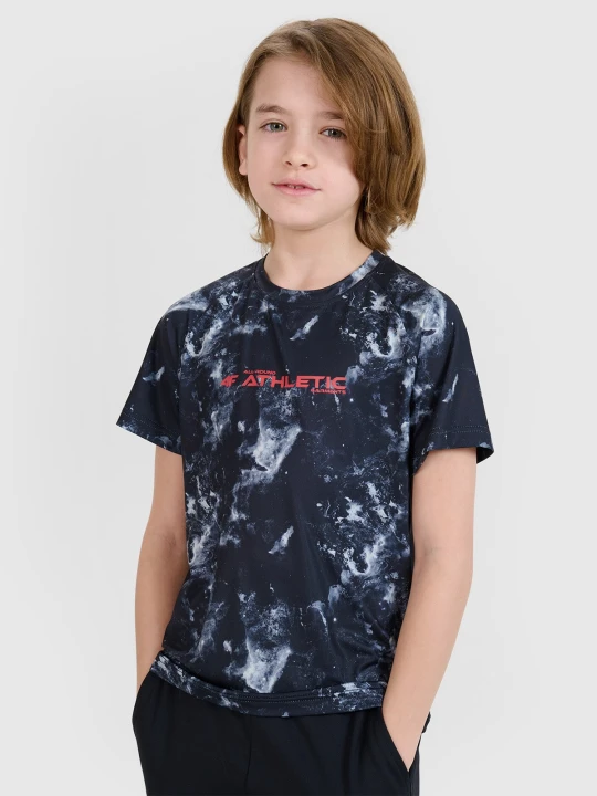 Zdjęcie produktu 4F T-shirt sportowy szybkoschnący chłopięcy - multikolor 122 / 128 (6-8 lat)