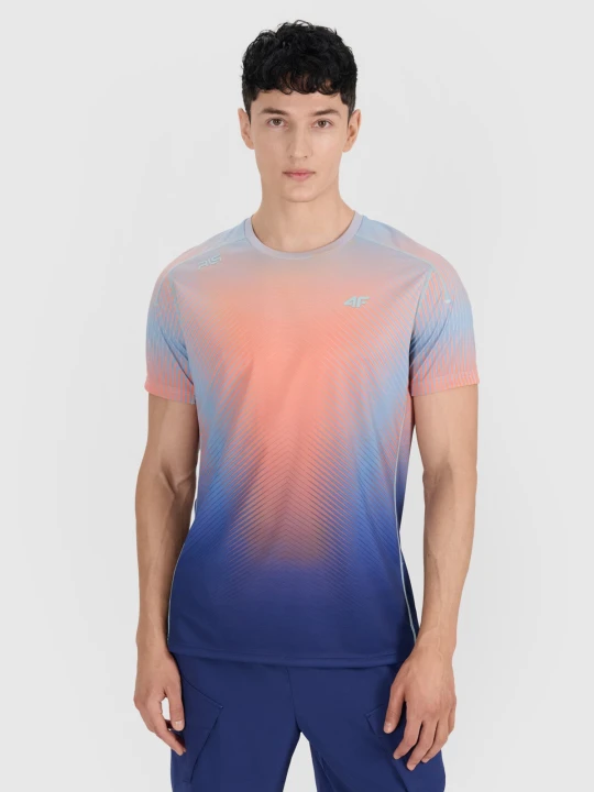 Zdjęcie produktu 4F T-shirt treningowy regular szybkoschnący męski 4F x Robert Lewandowski - turkusowy M