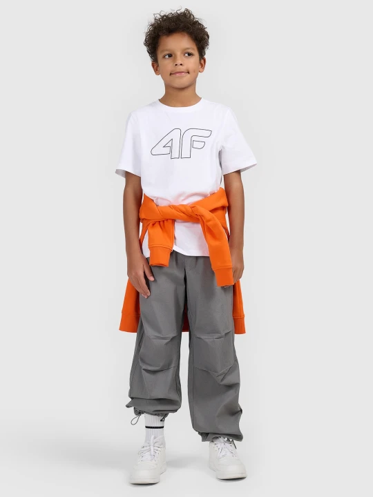 Zdjęcie produktu 4F T-shirt z nadrukiem chłopięcy - biały 122 (6-7 lat)