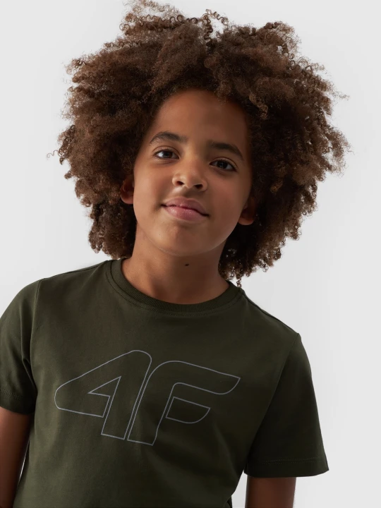 Zdjęcie produktu 4F T-shirt z nadrukiem chłopięcy - khaki 122 (6-7 lat) zielony
