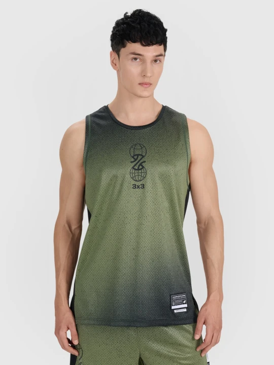 Zdjęcie produktu 4F Tank top do koszykówki oversize szybkoschnący męski - multikolor L