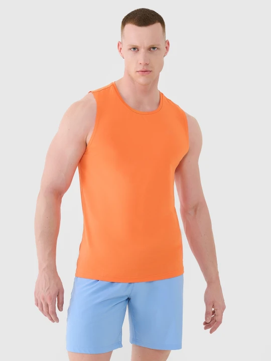 Zdjęcie produktu 4F Tank top regular szybkoschnący męski - pomarańczowy XXL