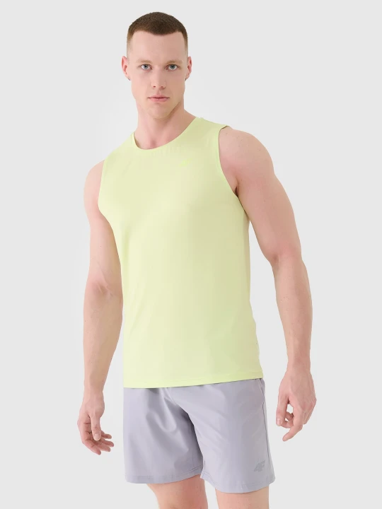 Zdjęcie produktu 4F Tank top regular szybkoschnący męski - zielony XXL