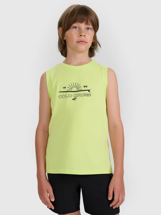 Zdjęcie produktu 4F Tank top regular z nadrukiem chłopięcy - zielony 122 (6-7 lat)