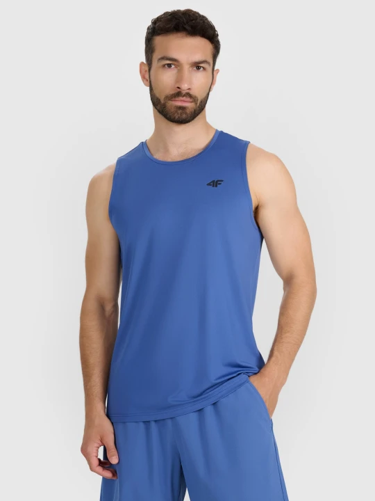 Zdjęcie produktu 4F Tank top treningowy szybkoschnący męski - niebieski S