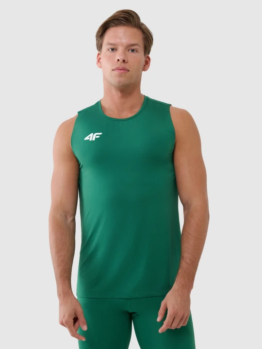 Zdjęcie produktu 4F Tank top treningowy szybkoschnący męski - zielony XXL