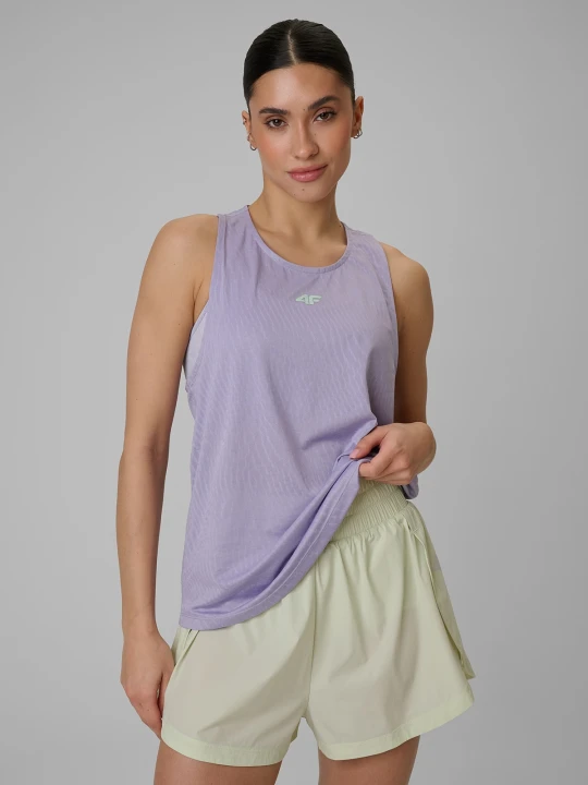 Zdjęcie produktu 4F Top loose treningowy szybkoschnący damski - fioletowy XS