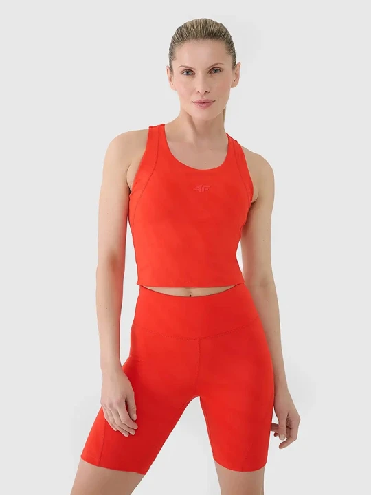 Zdjęcie produktu 4F Top sportowy w kolorze czerwonym rozmiar: M