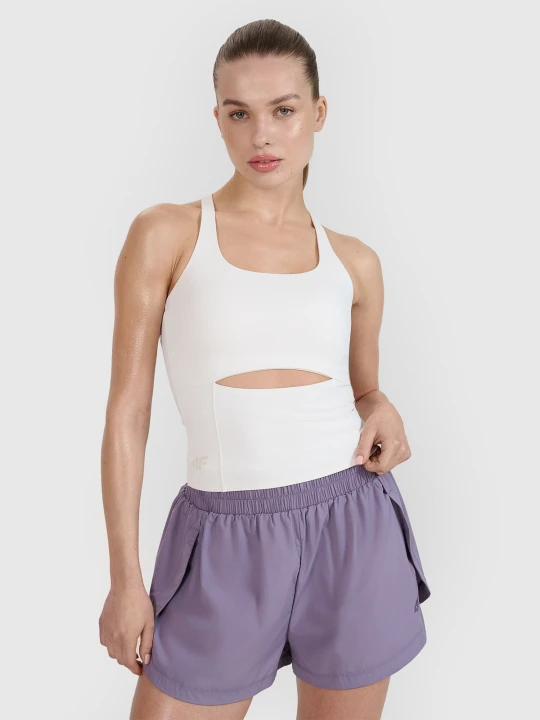 Zdjęcie produktu 4F Top treningowy slim szybkoschnący damski 4F | Anna Lewandowska - biały XL