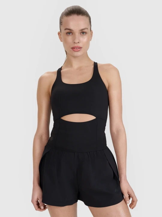 Zdjęcie produktu 4F Top treningowy slim szybkoschnący damski 4F | Anna Lewandowska - czarny XL