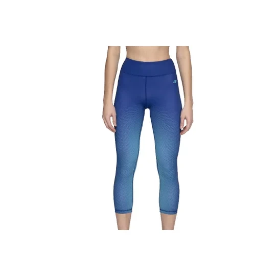 Zdjęcie produktu 4F Women's Functional Trousers H4L20-SPDF008-91A, Damskie, Niebieskie, leginsy, poliester, rozmiar: S