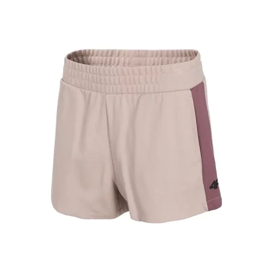Zdjęcie produktu 4F Women's Shorts H4L21-SKDD011-56S, Damskie, Różowe, spodenki, wiskoza, rozmiar: S