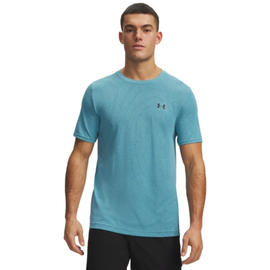 Zdjęcie produktu Męska koszulka treningowa Under Armour Vanish Seamless Novelty SS - niebieska