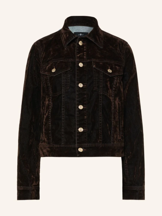 Zdjęcie produktu 7 For All Mankind Aksamitna Kurtka Adi Trucker braun 3TE FLOCK BROWN