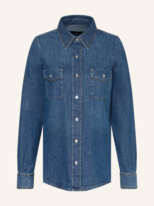 Zdjęcie produktu 7 For All Mankind Bluzka Jeansowa Western Z Nitami blau 21C Street Wise