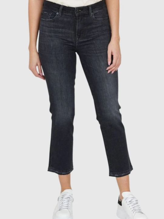 Zdjęcie produktu 7 FOR ALL MANKIND Czarne jeansy damskie THE STRAIGHT CROP SLIM, Rozmiar 26