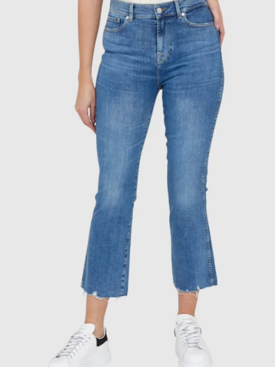 Zdjęcie produktu 7 FOR ALL MANKIND Jasnoniebieskie jeansy damskie HW Slim Kick, Rozmiar 28