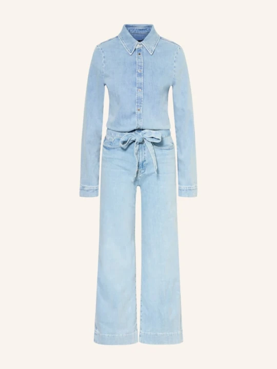 Zdjęcie produktu 7 For All Mankind Jeansowy Kombinezon Tailored Jumpsuit Ankle blau JASNONIEBIESKI