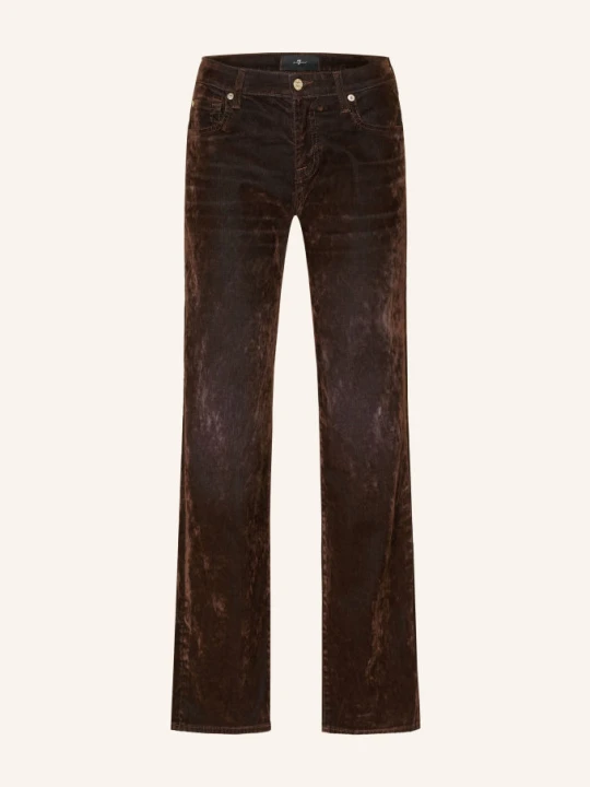 Zdjęcie produktu 7 For All Mankind Jeansy Coated Low Straight braun 3TE FLOCK BROWN