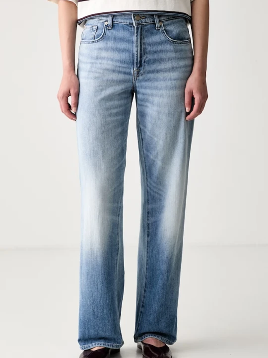 Zdjęcie produktu 7 FOR ALL MANKIND jeansy straight damskie niebieski