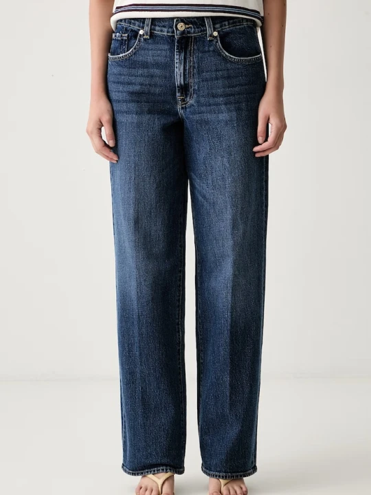 Zdjęcie produktu 7 FOR ALL MANKIND jeansy straight damskie granatowy