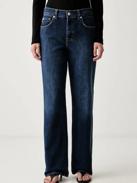 Zdjęcie produktu 7 FOR ALL MANKIND jeansy straight damskie granatowy