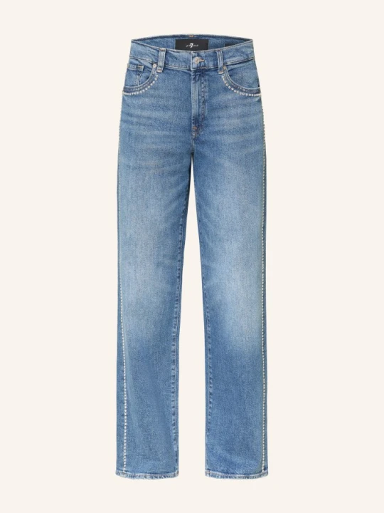 Zdjęcie produktu 7 For All Mankind Jeansy Straight Stovepipe Z Kamyczkami Ozdobnymi blau 3S9 Avenue