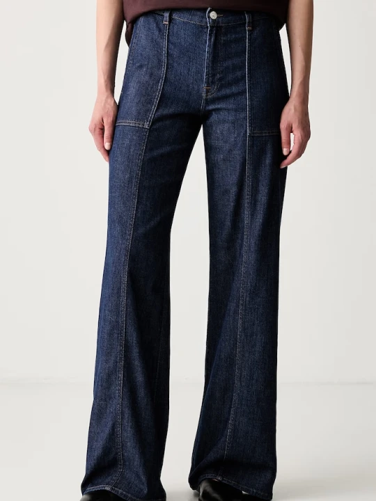 Zdjęcie produktu 7 FOR ALL MANKIND jeansy wide leg damskie granatowy